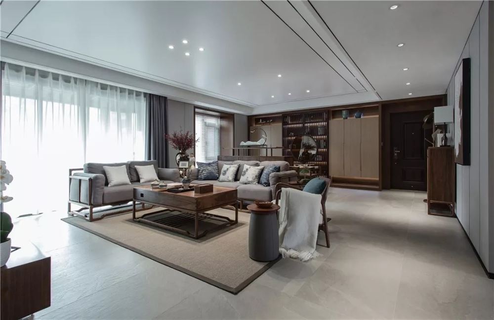 佛山市龍光天宸新中式風格四居室裝修案例