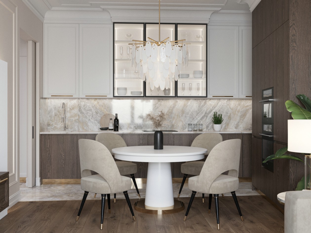 簡歐輕奢風格家裝設計室內裝修效果圖-餐廳 簡歐輕奢風格家裝設計室內裝修效果圖-餐廳