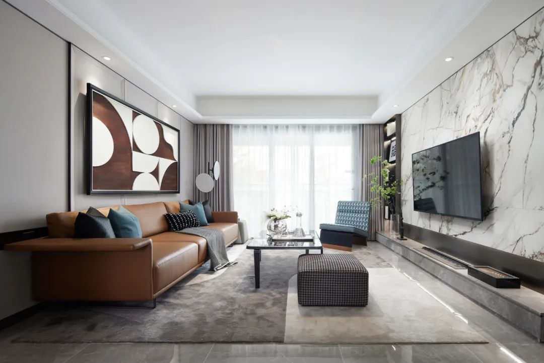 現代輕奢風格室內設計家裝案例-客廳 現代輕奢風格室內設計家裝案例-客廳